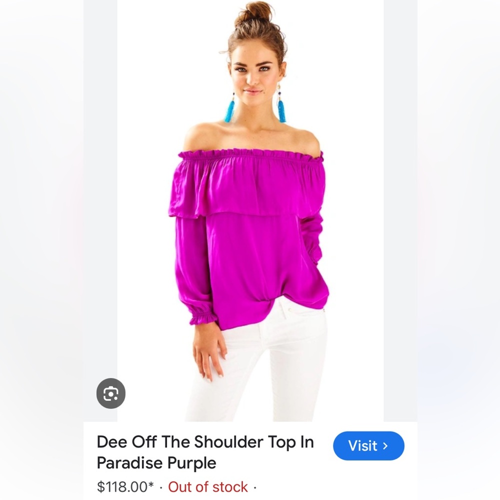 Lily Pulitzer size L off the shoulder top